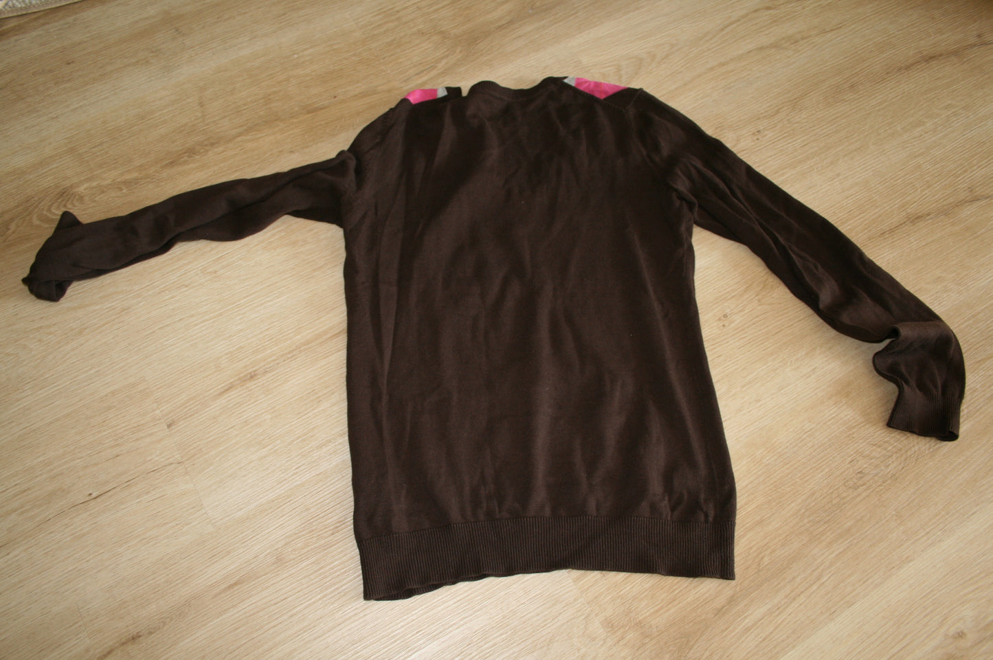 TOMMY HILFIGER Damen Pullover Gr.XS Strick Sweatshirt Chevron Baumwolle